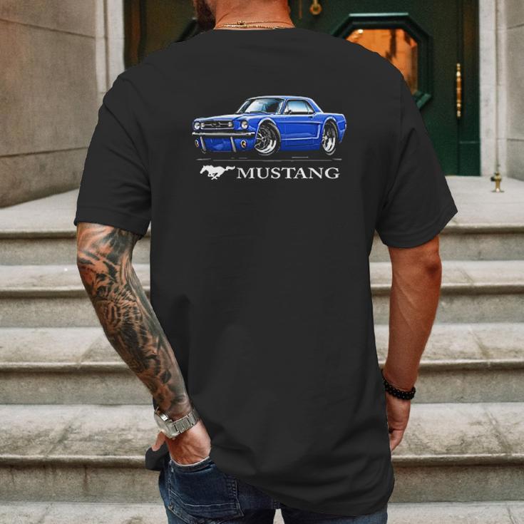 1965 1966 Ford Mustang Coupe Full Color Design Mens Back Print T-shirt Gifts for Men