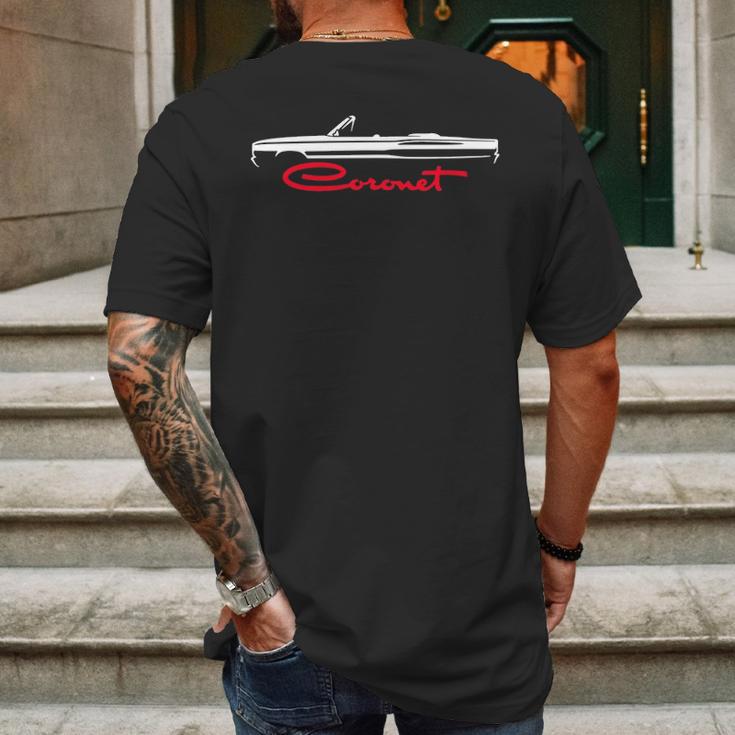 1966 1967 Dodge Coronet Convertible V2 Mens Back Print T-shirt Gifts for Men