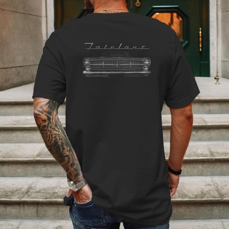 1967 Ford Fairlane Two Side Black Mens Back Print T-shirt Gifts for Men