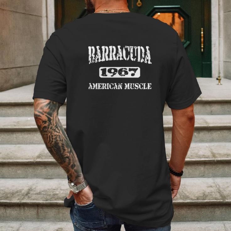 1967 Plymouth Barracuda American Muscle Car Mens Back Print T-shirt Gifts for Men