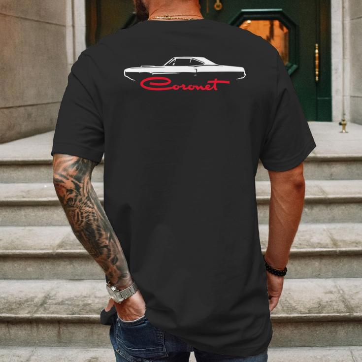 1970 Dodge Coronet V2 Mens Back Print T-shirt Gifts for Men