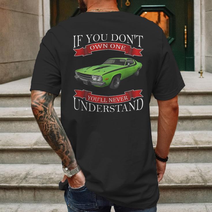 1973 Plymouth Road Runner Back Side Mens Back Print T-shirt Gifts for Men