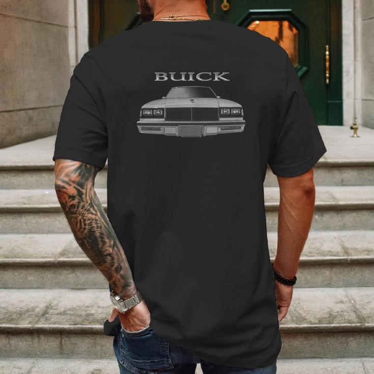 1987 Buick Regal Front White Mens Back Print T-shirt Gifts for Men