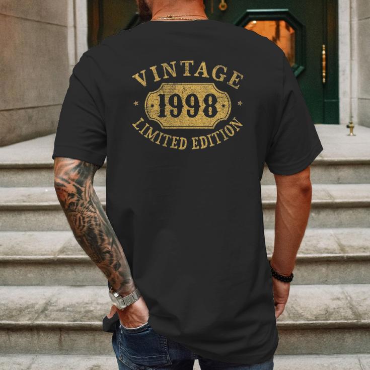 1998 22 Years Old 22Nd Limited Birthday Anniversary Gift Mens Back Print T-shirt Gifts for Men