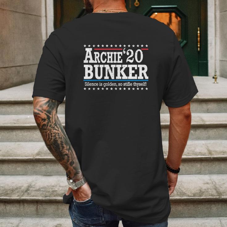 2020 Archie Bunker Silence Is Golden So Stifle Thyself Mens Back Print T-shirt Gifts for Men