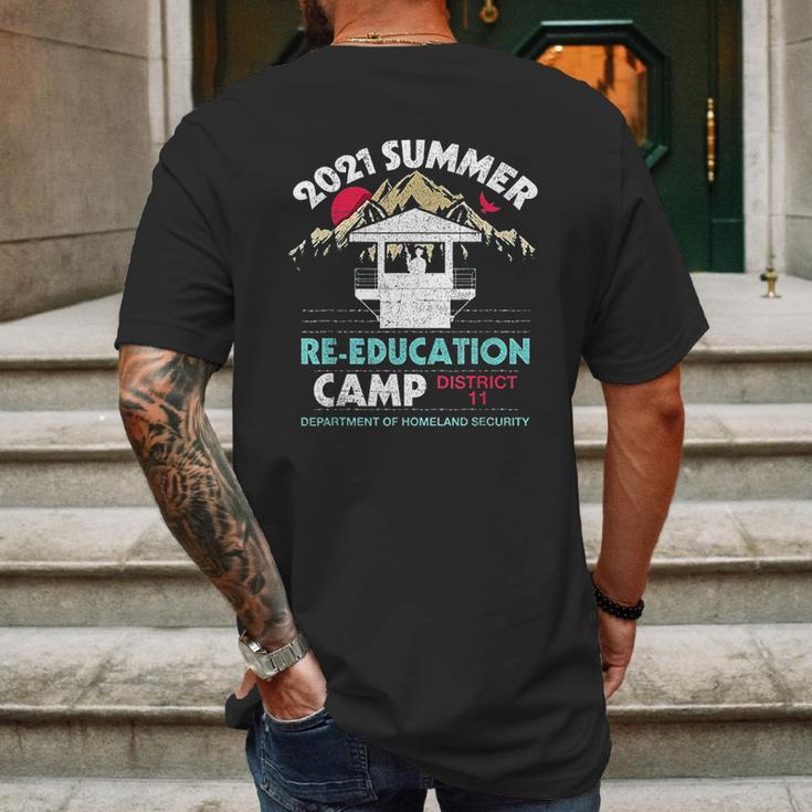 2021 Summer Re Education Camp Department Homeland Security Mens Back Print T-shirt Gifts for Men