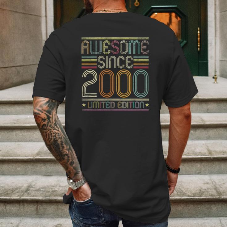 21St Birthday Vintage Tee 21 Years Old Awesome Since 2000 Ver2 Mens Back Print T-shirt Gifts for Men