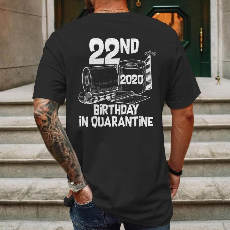 22Nd Birthday In Quarantine Toilet Paper Party Mens Back Print T-shirt Gifts for Men