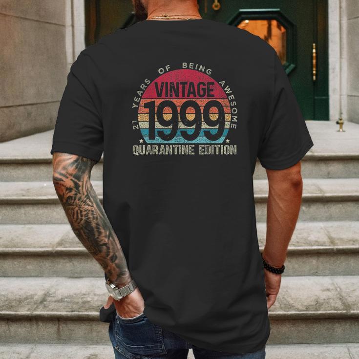 22St Birthday Retro Vintage 1999 Social Distancing Mens Back Print T-shirt Gifts for Men