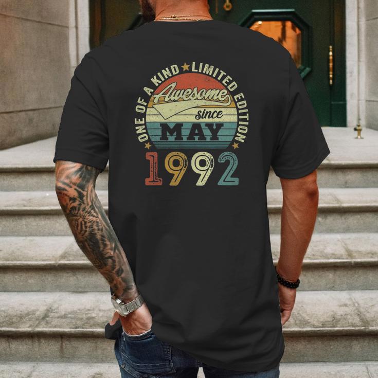 30 Years Old Birthday Awesome Since May 1992 30Th Birthday Mens Back Print T-shirt Gifts for Men