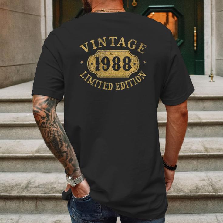 33 Years Old 33Rd Birthday Anniversary Gift Limited 1988 Mens Back Print T-shirt Gifts for Men