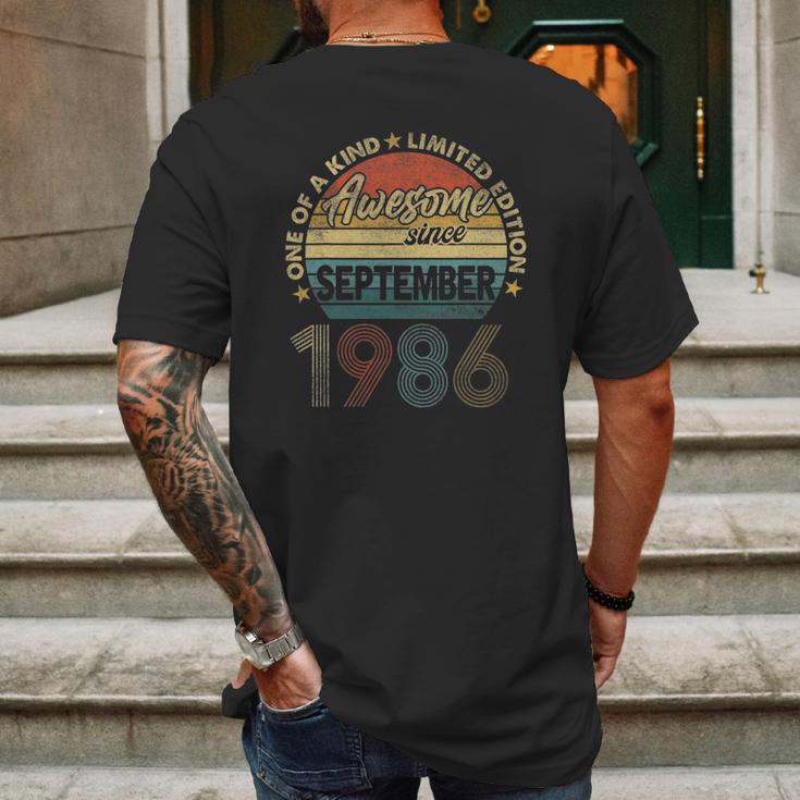 35 Years Old 35Th Birthday Men Awesome Since September 1986 Ver2 Mens Back Print T-shirt Gifts for Men