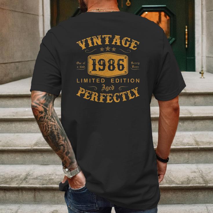 35 Years Old Birthday Gifts Vintage 1986 35Th Birthday Gifts Mens Back Print T-shirt Gifts for Men