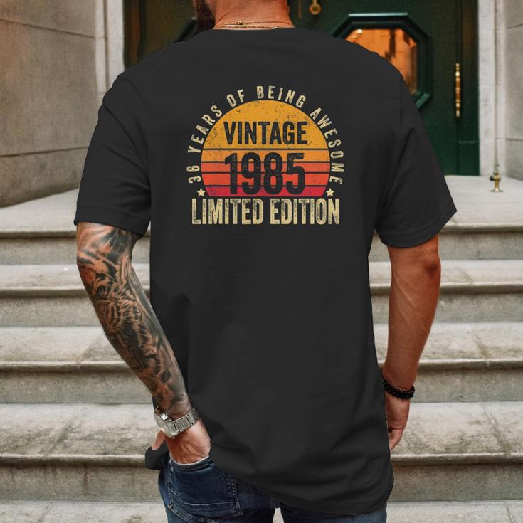 36 Years Old Gifts Vintage 1985 Limited Edition 36Th Birthday Mens Back Print T-shirt Gifts for Men