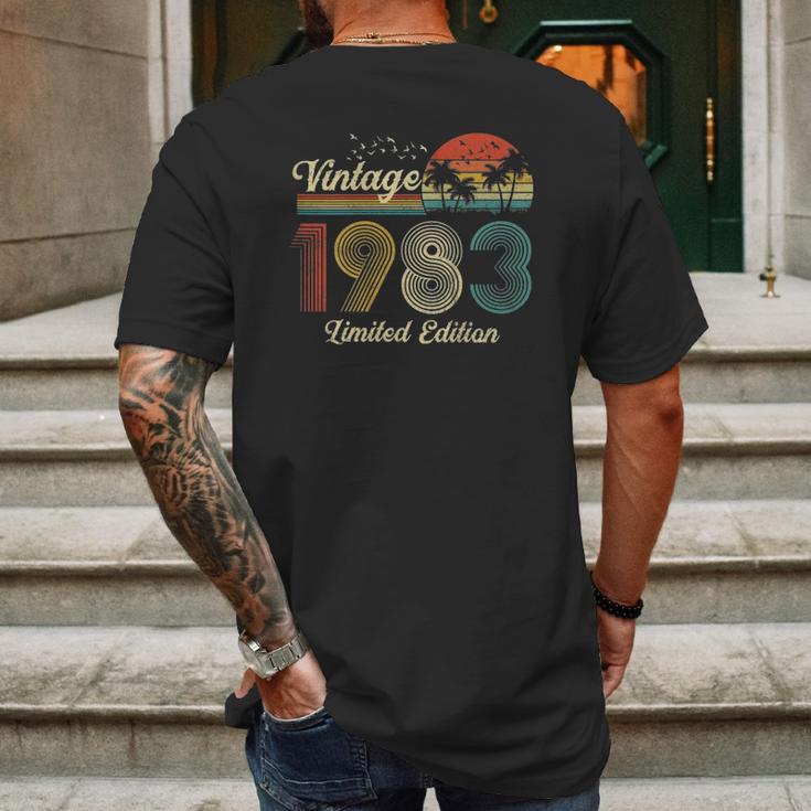 38 Years Old Gifts Vintage Classic 1983 Retro Limited Edition Mens Back Print T-shirt Gifts for Men