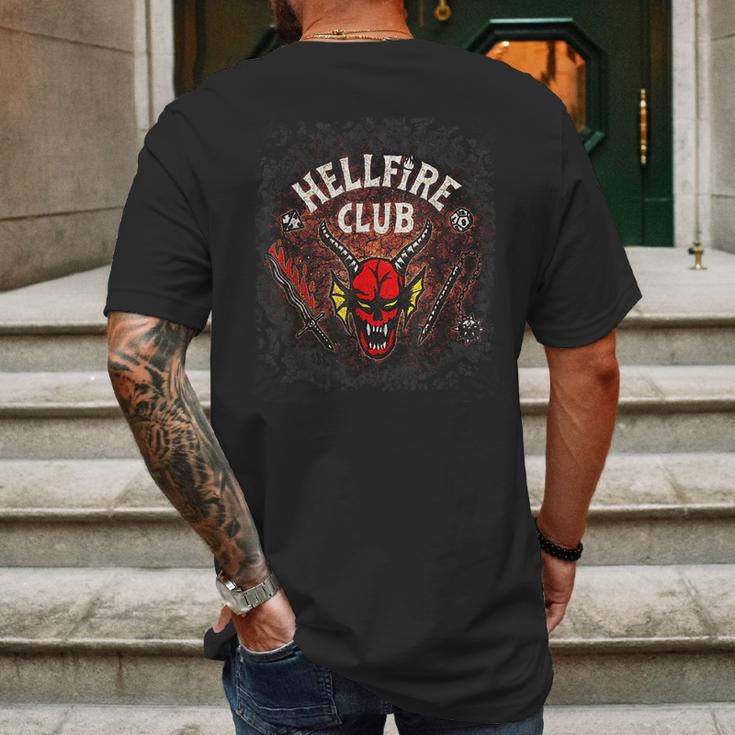 4 Hellfire Club Skull & Weapons Mens Back Print T-shirt Gifts for Men