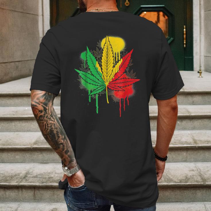 420 Day Marijuana Weed Cannabis Leaf Mens Back Print T-shirt Gifts for Men