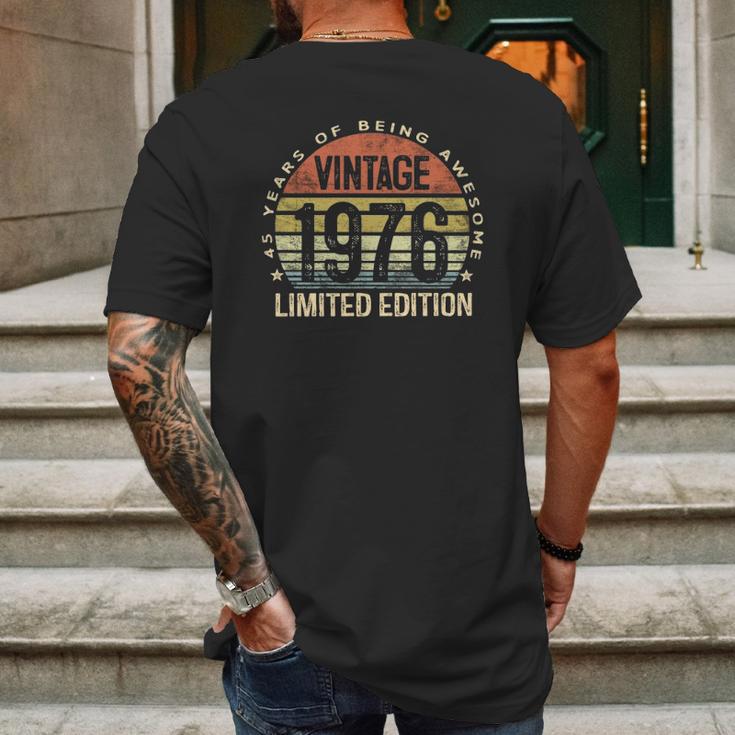 45 Years Old Gifts Vintage 1976 Limited Edition 45Th Birthday Mens Back Print T-shirt Gifts for Men