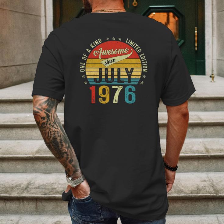 45 Years Old Vintage 1976 Limited Edition 45Th Birthday Mens Back Print T-shirt Gifts for Men