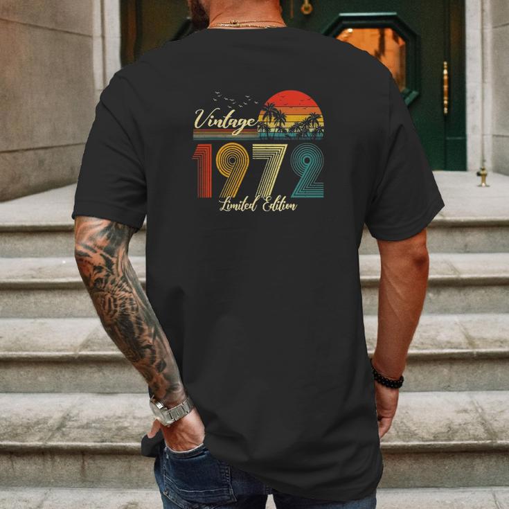 49 Years Old Birthday Tee Vintage 1972 Classic Theme Mens Back Print T-shirt Gifts for Men