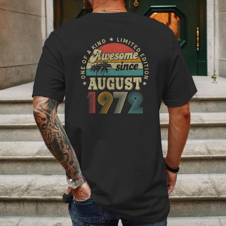 49 Years Old Decoration Awesome Since August 1972 Birthday Mens Back Print T-shirt Gifts for Men