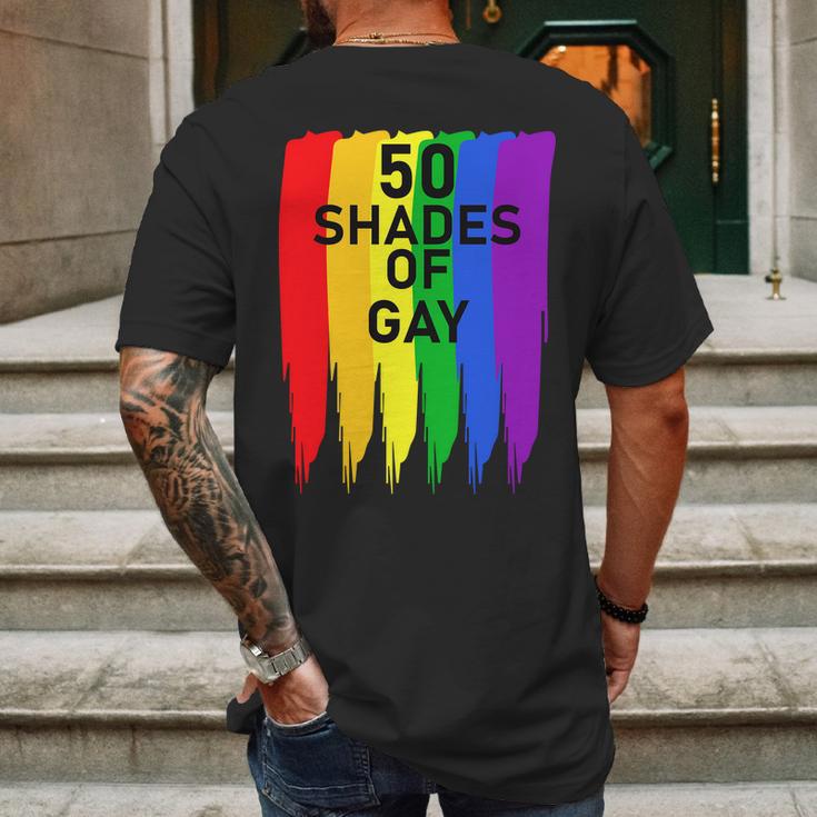 50 Shades Of Gay Mens Back Print T-shirt Gifts for Men