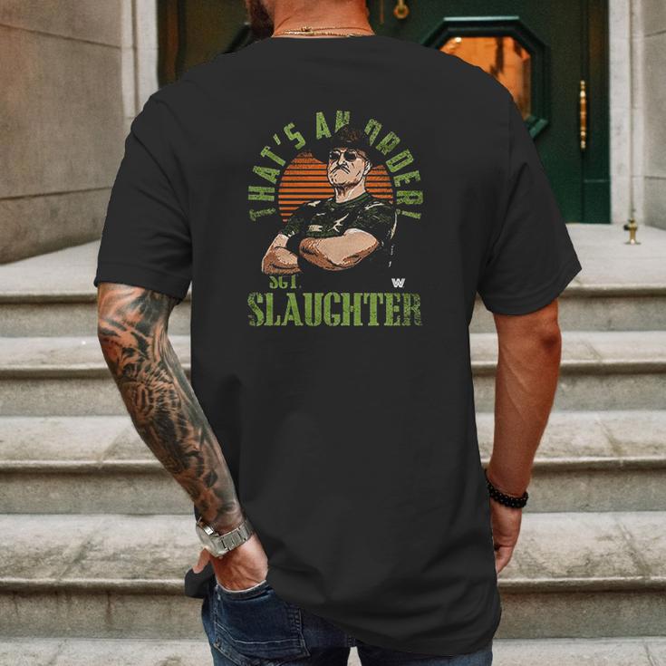 500 Level Sgt Slaughter Wwe Mens Back Print T-shirt Gifts for Men