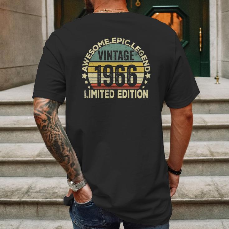 55 Years Old Retro Vintage Awesome Birthday 1966 Ver2 Mens Back Print T-shirt Gifts for Men