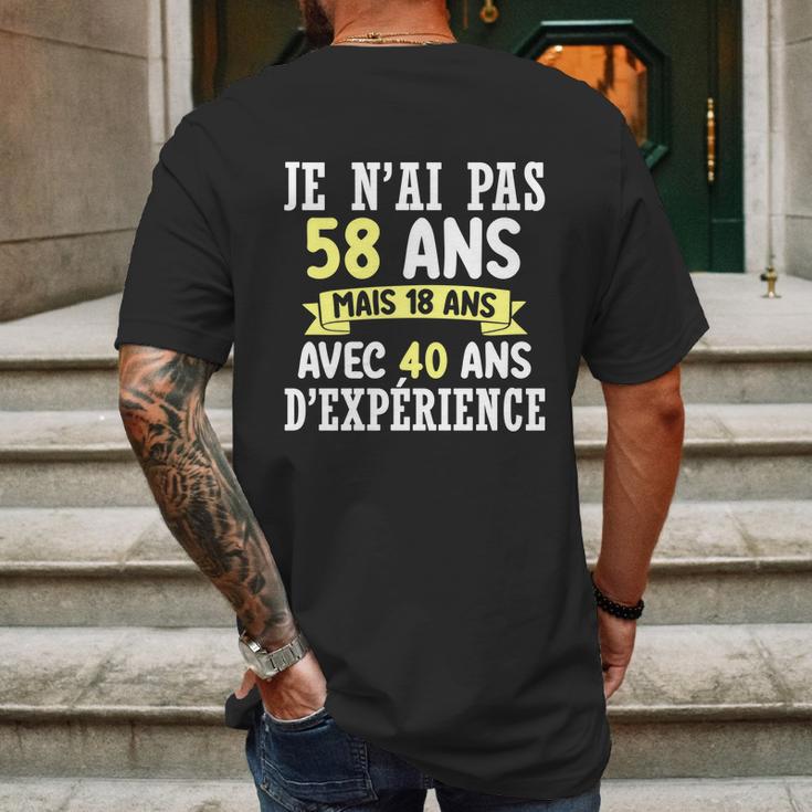 58 Years Birthday Gift For Humour Je Nai Pas 58 Gift Mens Back Print T-shirt Gifts for Men