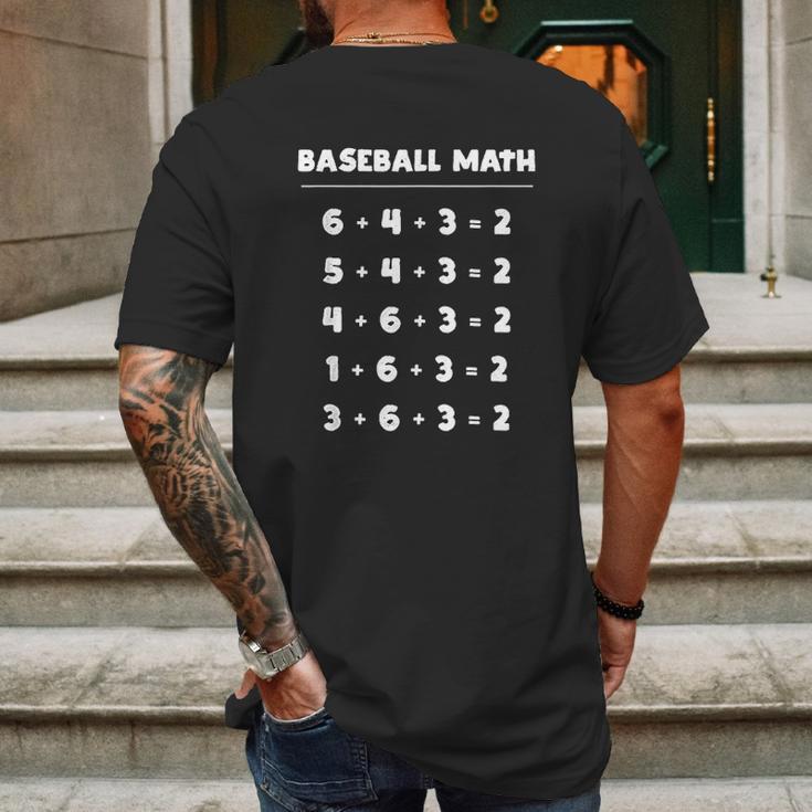 6 4 3 2 Baseball Math Cute Playing Softball Mens Back Print T-shirt Gifts for Men