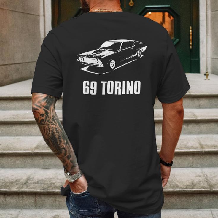 69 Torino American Retro Muscle Cars Street Racing Ford Classic Mens Back Print T-shirt Gifts for Men