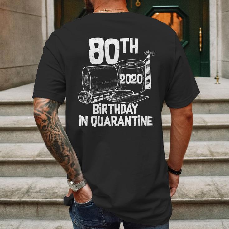 80Th Birthday In Quarantine Toilet Paper Party Mens Back Print T-shirt Gifts for Men