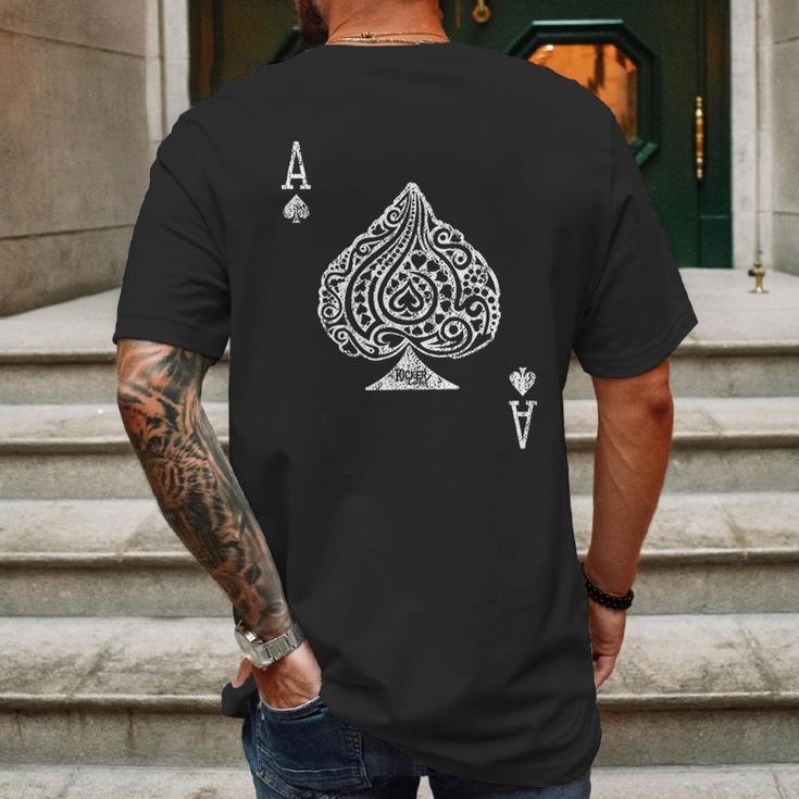 Ace Of Spades Mens Back Print T-shirt Gifts for Men