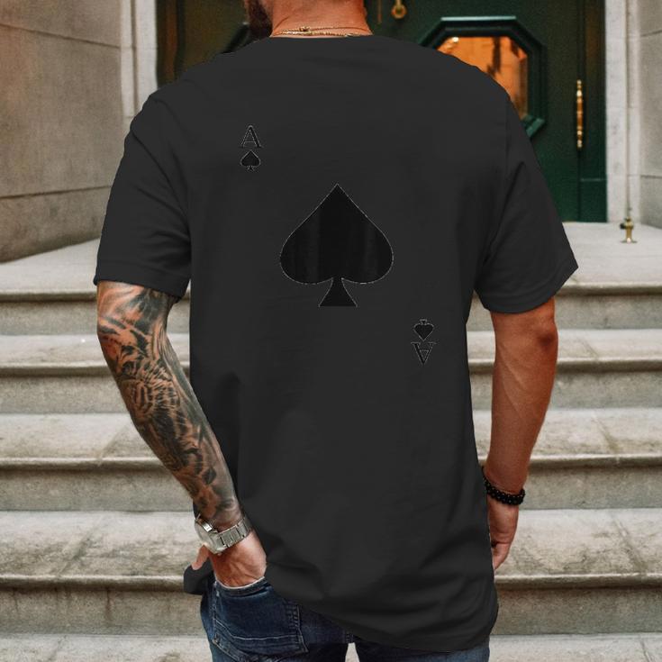 Ace Of Spades Deck Of Cards Halloween Costume Mens Back Print T-shirt Gifts for Men