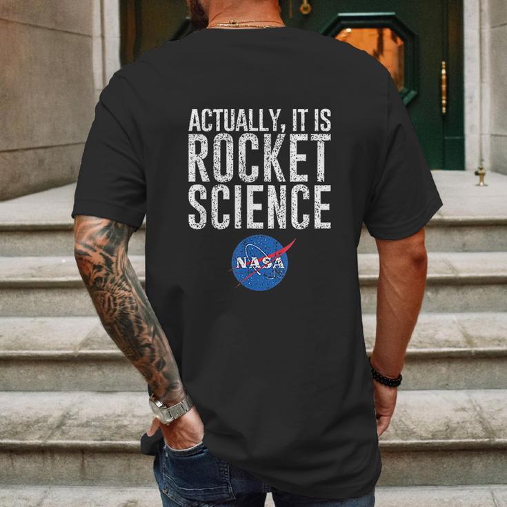 Actually It Is Science Nasa Space Mens Back Print T-shirt Gifts for Men