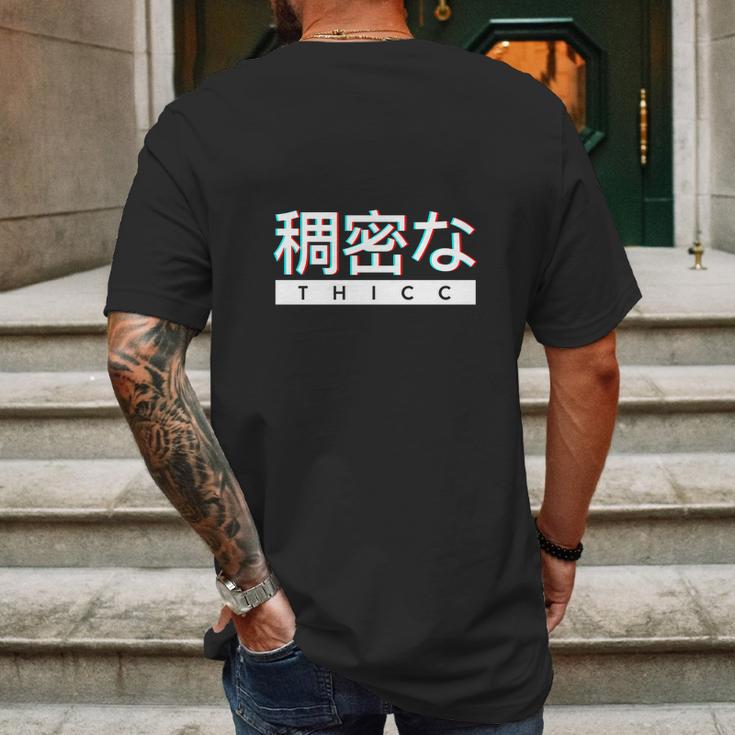 Aesthetic Japanese Thicc Logo Mens Back Print T-shirt Gifts for Men