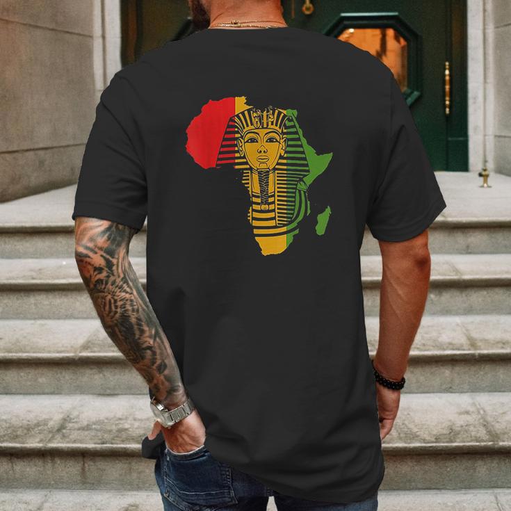 African Gift For Men Egyptian Pharaoh King Tut Dashiki Mens Back Print T-shirt Gifts for Men