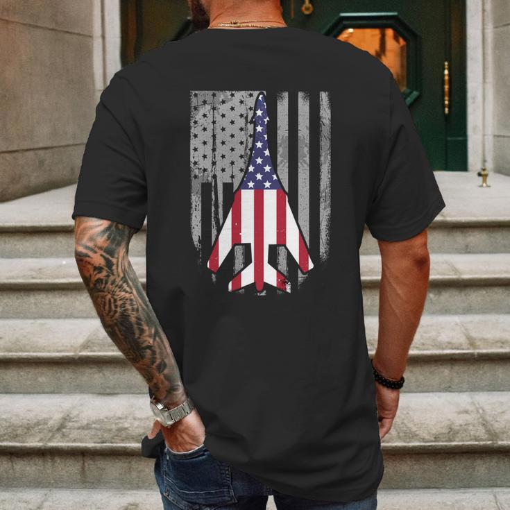 Air Force Supersonic Bgreat Gift1 Bomber Jet American Flag Squadron Gift Mens Back Print T-shirt Gifts for Men