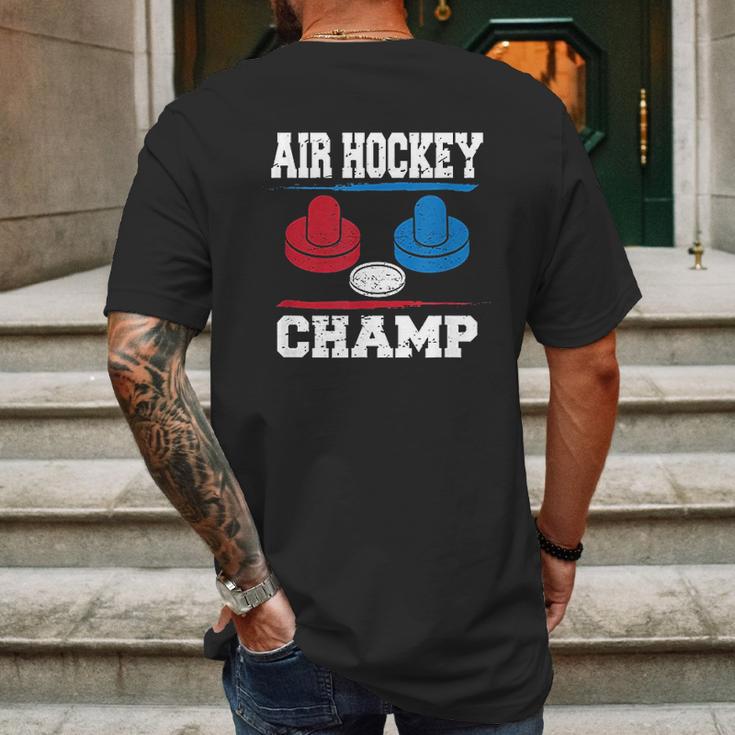 Air Hockey Champ Hockey Table Champion Mens Back Print T-shirt Gifts for Men