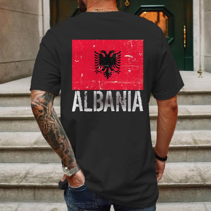 Albania Flag Albanians Soccer Football Team Mens Back Print T-shirt Gifts for Men