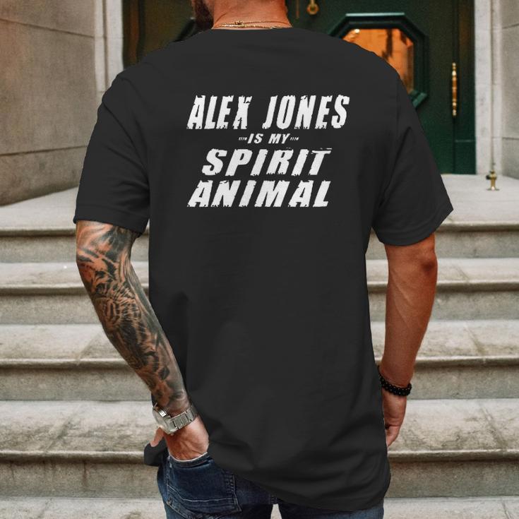 Alex Jones Is My Spirit Animal Infowars Supporter Mens Back Print T-shirt Gifts for Men