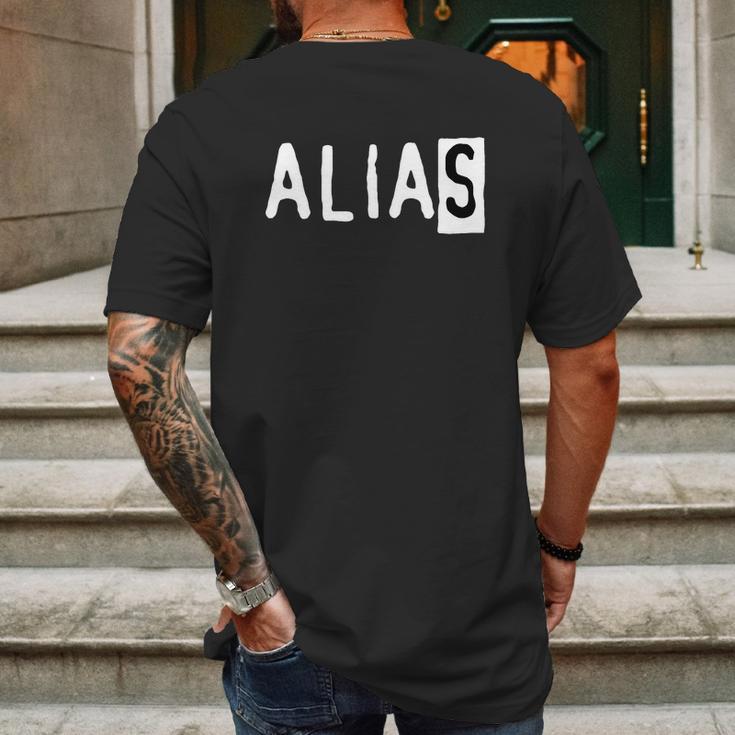 Alias T-Shirt Mens Back Print T-shirt Gifts for Men