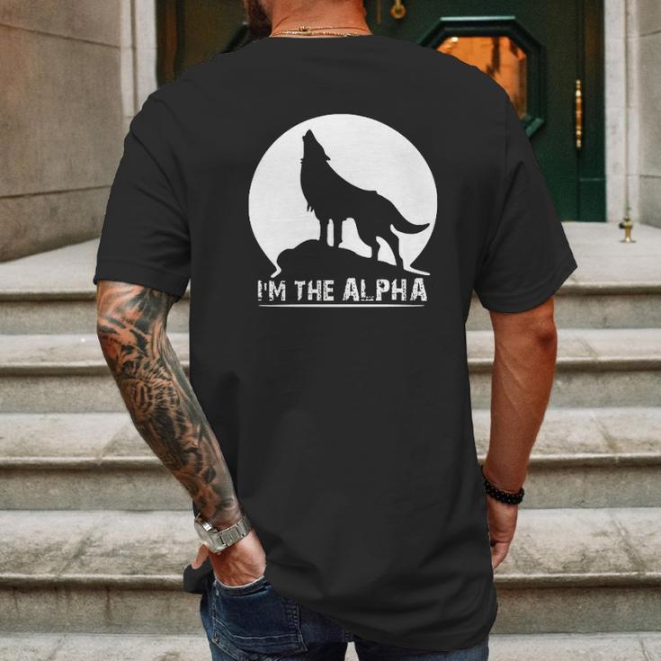 I Am The Alpha Wolf Dog Animal Great Gifts Mens Back Print T-shirt Gifts for Men