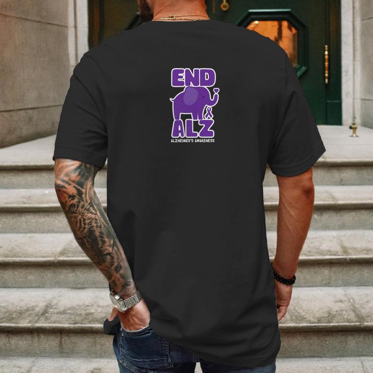 Alzheimer Awareness And Gifts Elephant Mens Back Print T-shirt Gifts for Men