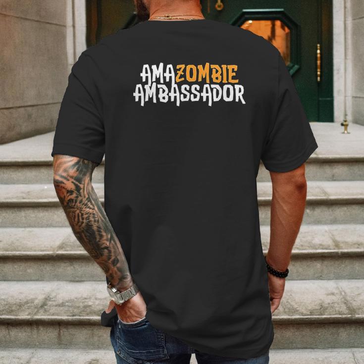 Amazombie Ambassador Employee Warehouse Coworker Swag Gift Mens Back Print T-shirt Gifts for Men