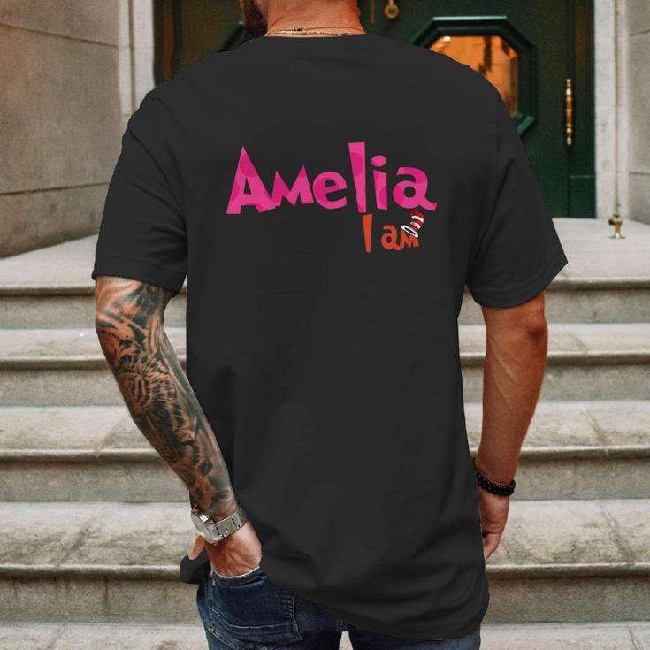 Amelia Dr Seuss Read Across America Girl Name 2020 Mens Back Print T-shirt Gifts for Men