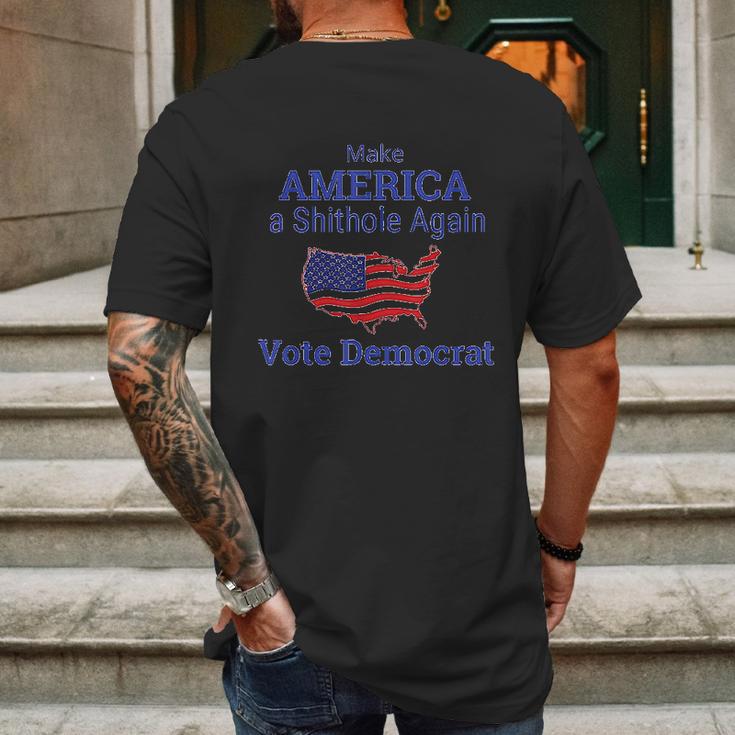 Make America A Shithole Democrat Democrat Mens Back Print T-shirt Gifts for Men