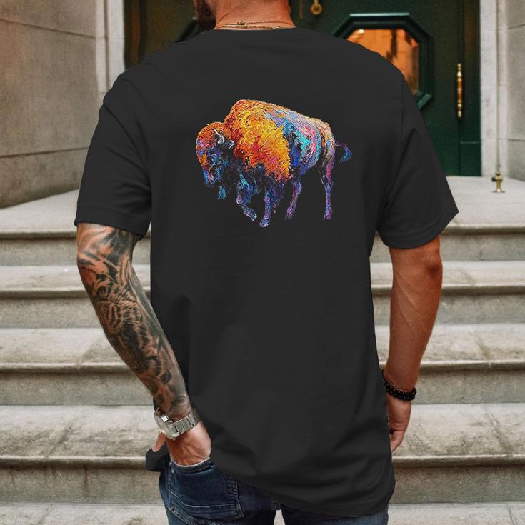 American Buffalo Art Mens Back Print T-shirt Gifts for Men