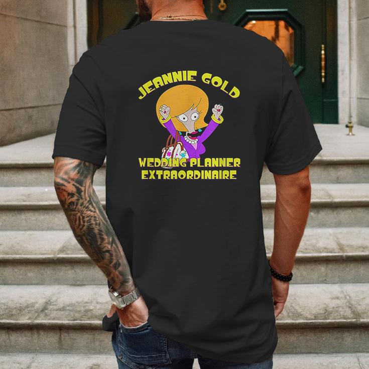 American Dad Jeannie Gold Mens Back Print T-shirt Gifts for Men