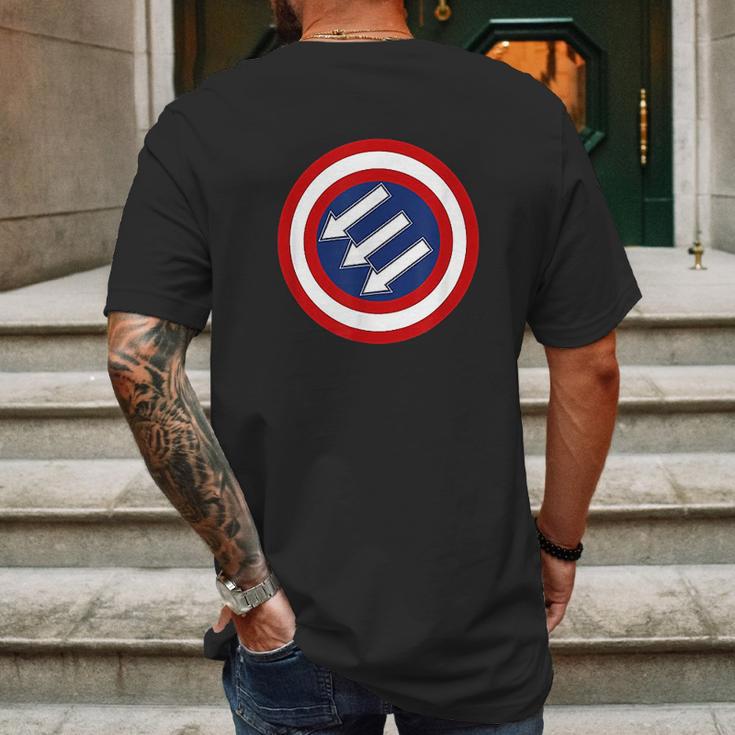 American Iron Front Retro Vintage Symbol Usa Flag Gifts Mens Back Print T-shirt Gifts for Men